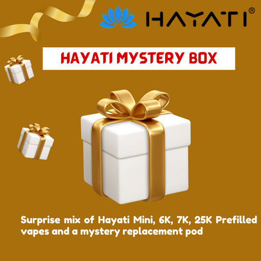 HAYATI Bundle – Mix of Mini, 6K, 7K, 25K & Mystery Prefilled vape kits and replacement pods