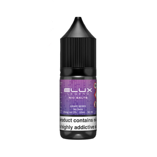 3x Grape Berry Elux Legend 10ml Nic Salt E-Liquid | Best Wholesale Price In UK