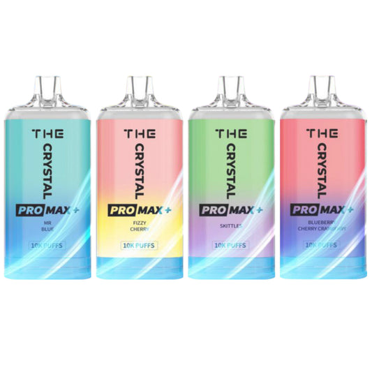 Box Of 10 Crystal Pro Max + WGA 10000 Puffs | 45+ Flavours