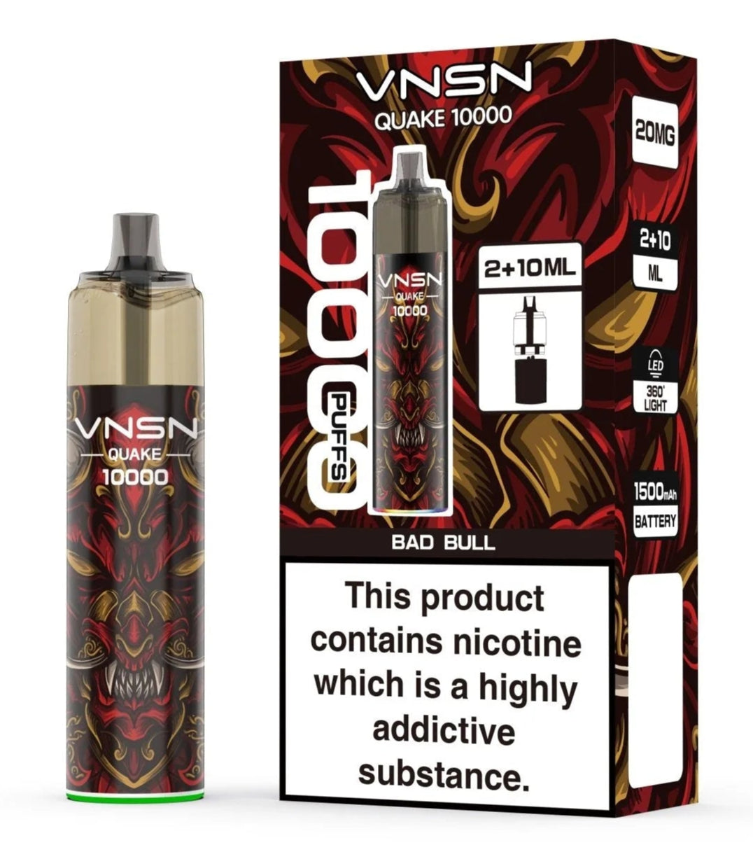 VNSN Quake 10000 Puffs Prefilled Vape Kit