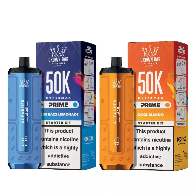 Box of five Al Fakher Hypermax Prime 50K rechargeable prefilled pod kits
