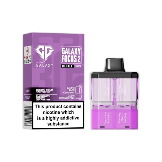 Box of 5 Crystal Galaxy Focus 2 30K Refill Replacement Pods