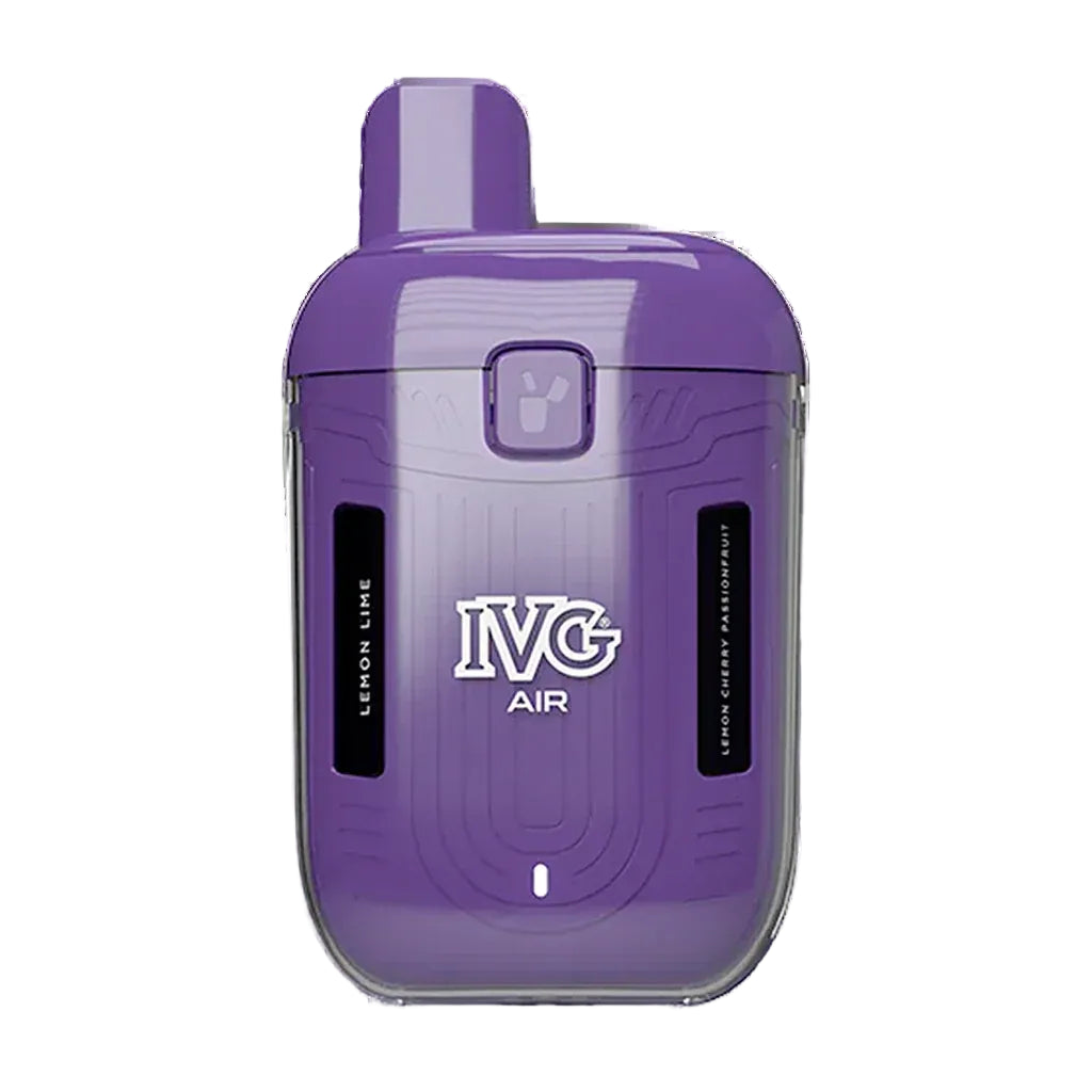 A purple IVG Air disposable vape device on a solid white background, featuring a glossy finish and the brand name 'IVG AIR' printed on the front.