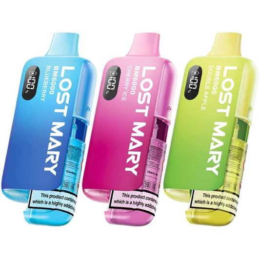Box Of 10 Lost Mary BM6000 Prefilled Pod Vape Kit | Bulk Buy Wholesale
