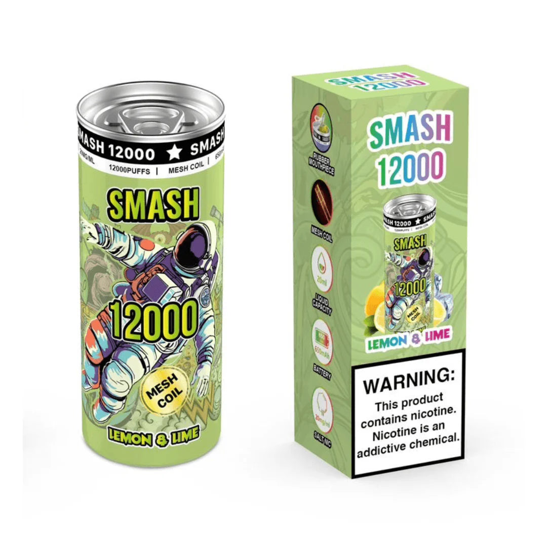 Box of 9 OG Super Smash 12000 Puffs Disposable Vape Pod - Skitty Rainbow