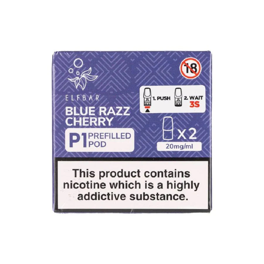 Blue Razz Cherry Elf Bar Mate 500 PreFilled Pods P1