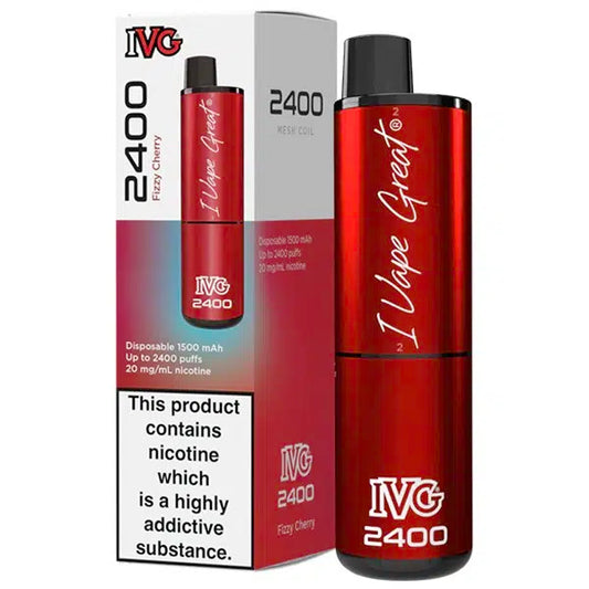 Box Of 5 Fizzy Cherry IVG 2400 Disposable 