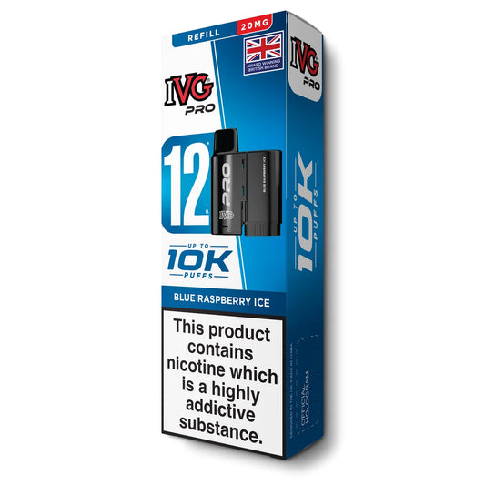IVG Pro vaping device refill packaging on a white background