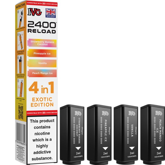 IVG 2400 Reload 4-in-1 Prefilled Vape Pods 