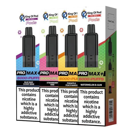 King of Pod Pro Max Plus Refill Pods – 6000 Puffs advanced vapes