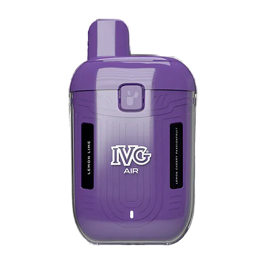 A purple IVG Air disposable vape device on a solid white background, featuring a glossy finish and the brand name 'IVG AIR' printed on the front.