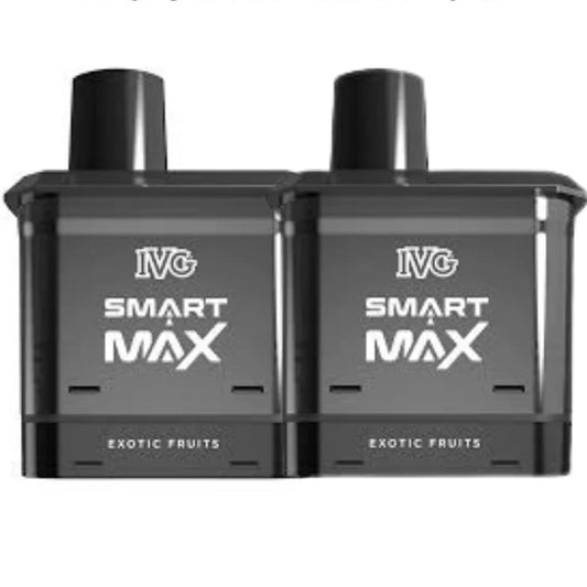 Two black IVG Smart Max 10K disposable vape devices side by side on a white background, with 'IVG SMART MAX 10K' text above them.